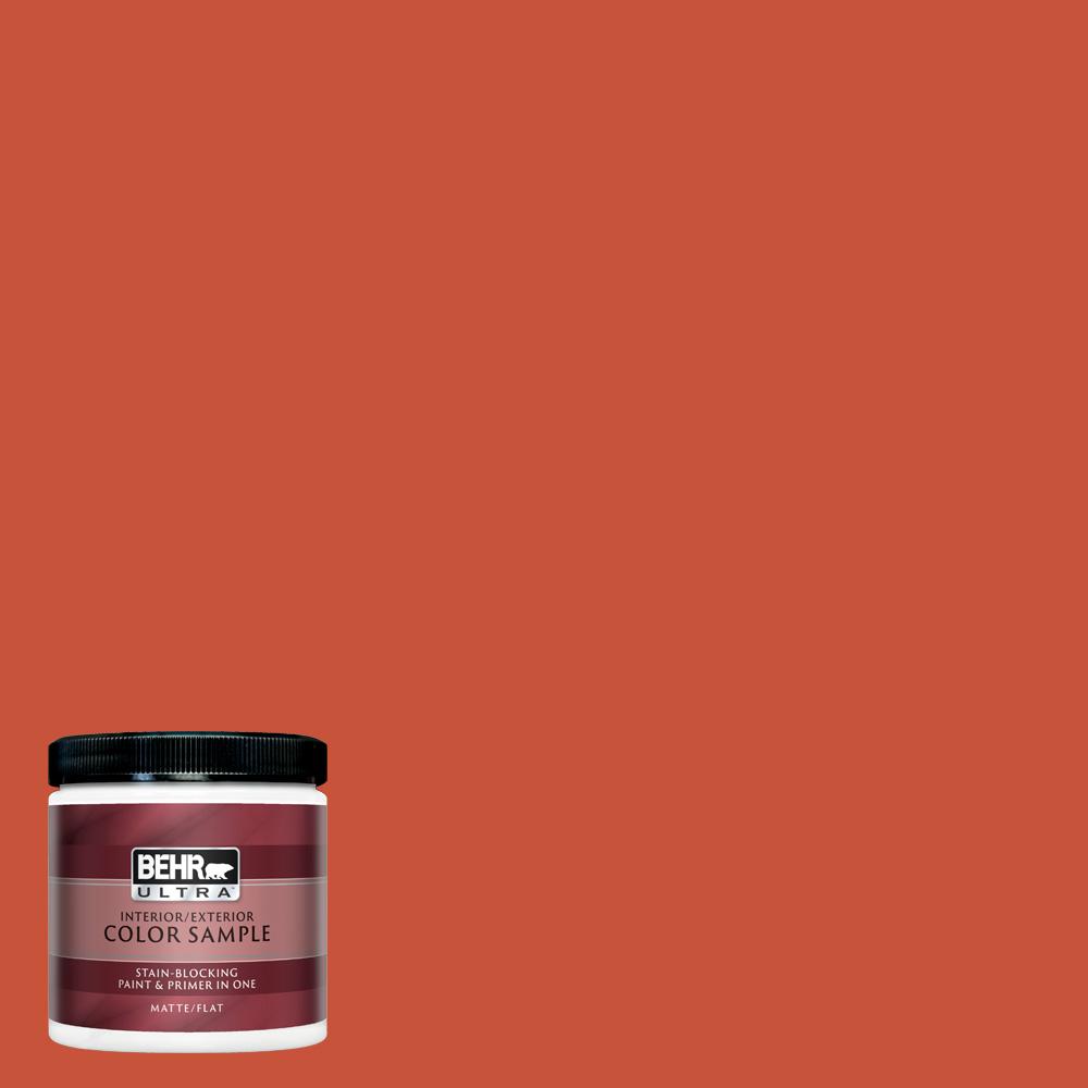 Behr Ultra 8 Oz Bic 31 Fire Coral Matte Interior Exterior Paint