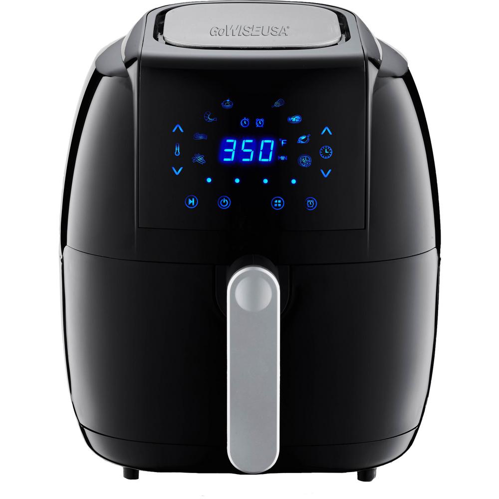 GoWISE USA 5 Qt. Black Air Fryer with Duo Touchscreen DisplayGW22821S