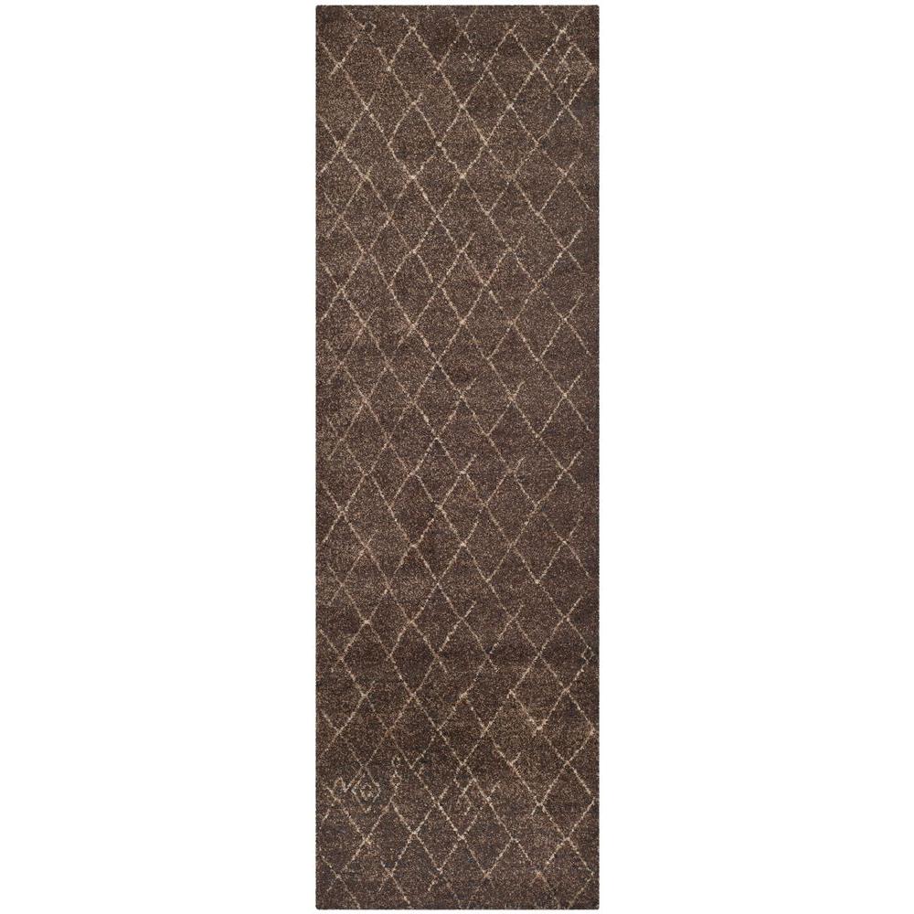 Safavieh Tunisia Dark Brown 3 ft. x 8 ft. Runner RugTUN1511KKH28 The Home Depot